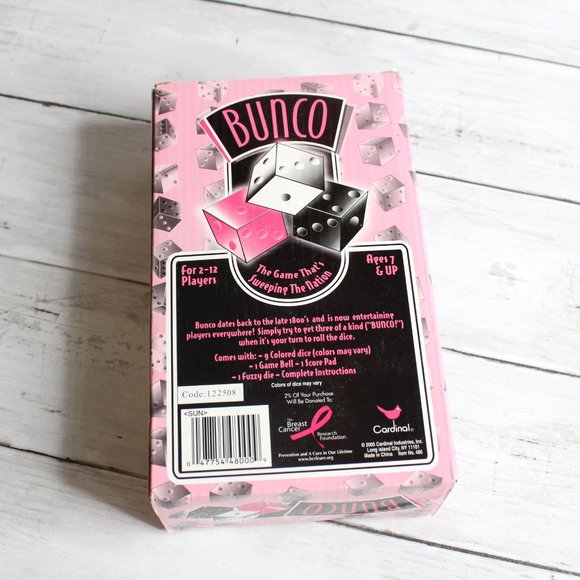 Bunco Social Dice Bell Fuzzy Die Game - Picture 2 of 3